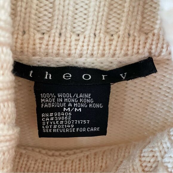 Theory Wool Turtleneck Sweater Medium - Picture 3 of 6